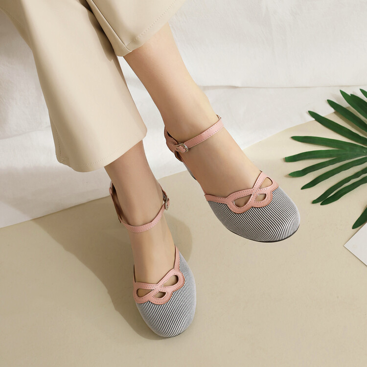 Minimalist Polka Dot Closed Toe High Heel Sandals with Bow