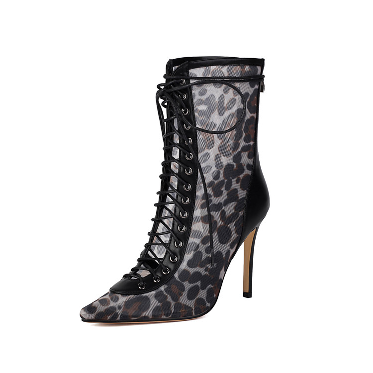 Women's Fashion Ankle Boots with Sequin Upper and Stiletto Heel - Image 5
