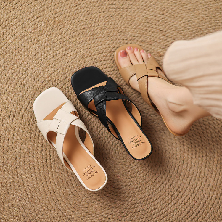 Women’s Retro One-Strap Slides with Stiletto Heel – Style m.html
