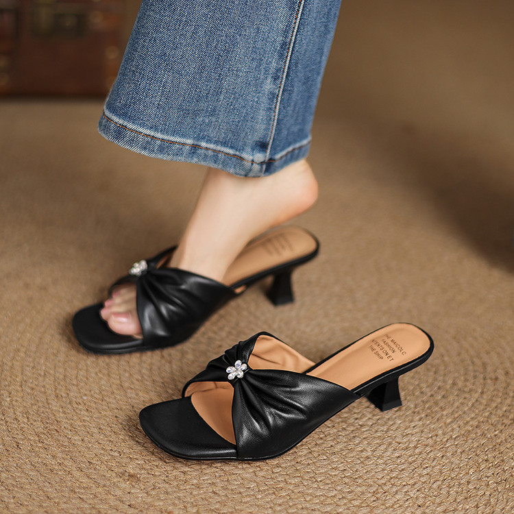 Women's One-Strap Slide Sandals with Stiletto Heel - Style e.html - Image 4