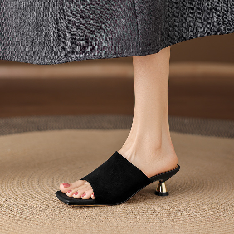 Women's One-Strap Slides with Stiletto Heel and TPR Sole - Style c.html - Image 4