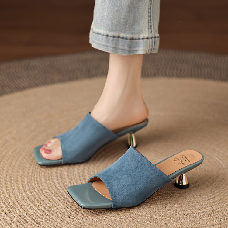 Women's One-Strap Slides with Stiletto Heel and TPR Sole - Style c.html - Image 3